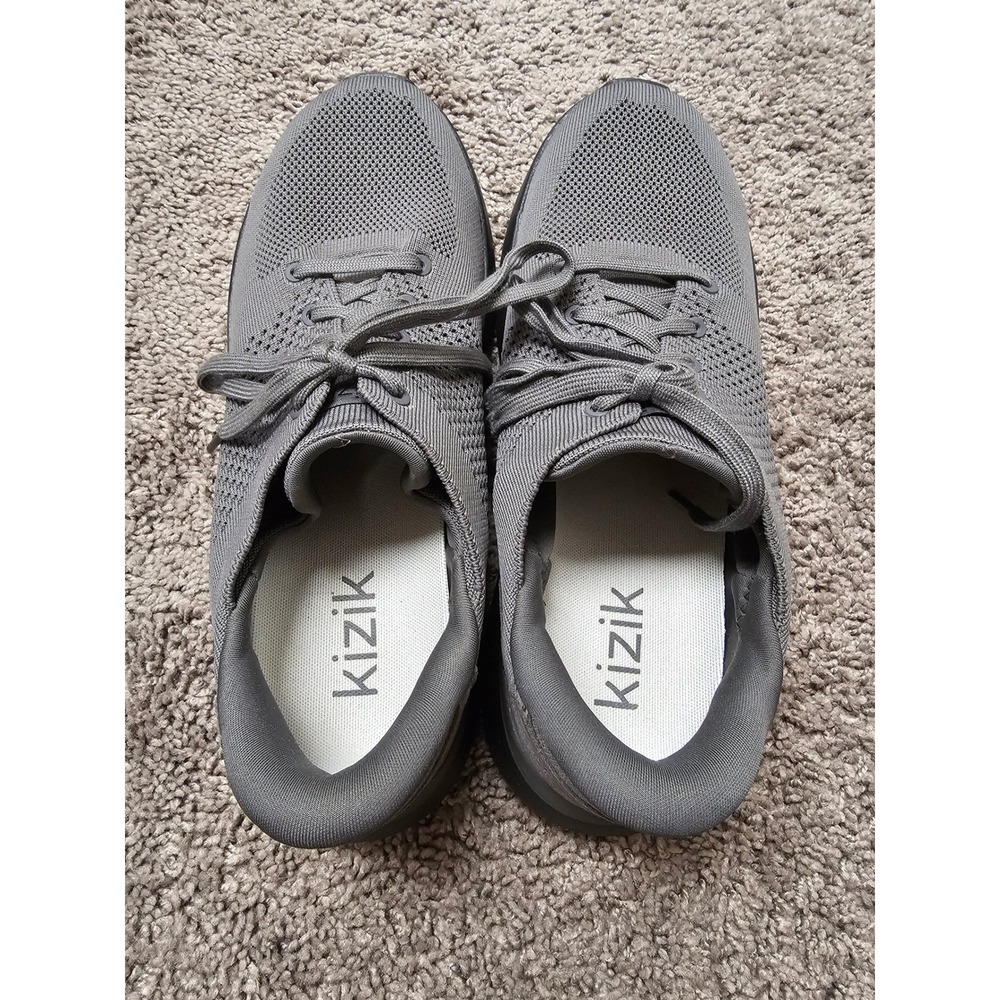 Kizik Lima Storm Grey Hands-Free Slip On Knit Sneakers Mens 11 Womens 12.5 - Picture 5 of 9
